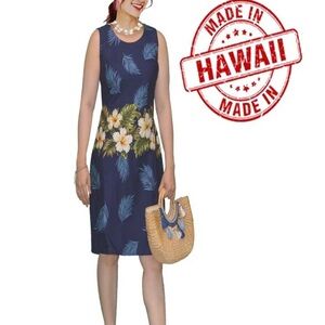 Hawaiian Made Hibiscus Flower Mini Tank Dress Size Large